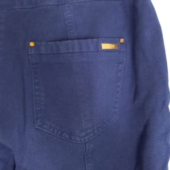 Chicos So Slimming Size 2 Large Womens Regular Fit Pants Dark Blue Denim Stretch - Picture 11 of 12